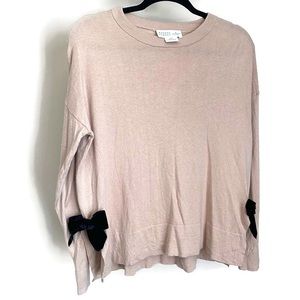 Kate Spade Broome Street | Velvet Bow Sweater Size S